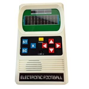 Retro Mattel Electronic Football Handheld Game 2014 Lights Sound TESTED WORKS